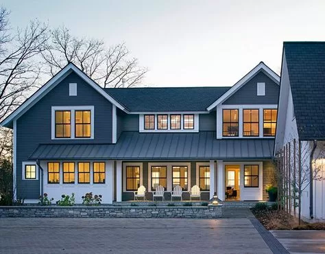 blue house with new windows