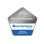 GAF ShingleMaster certified roofing contractor badge